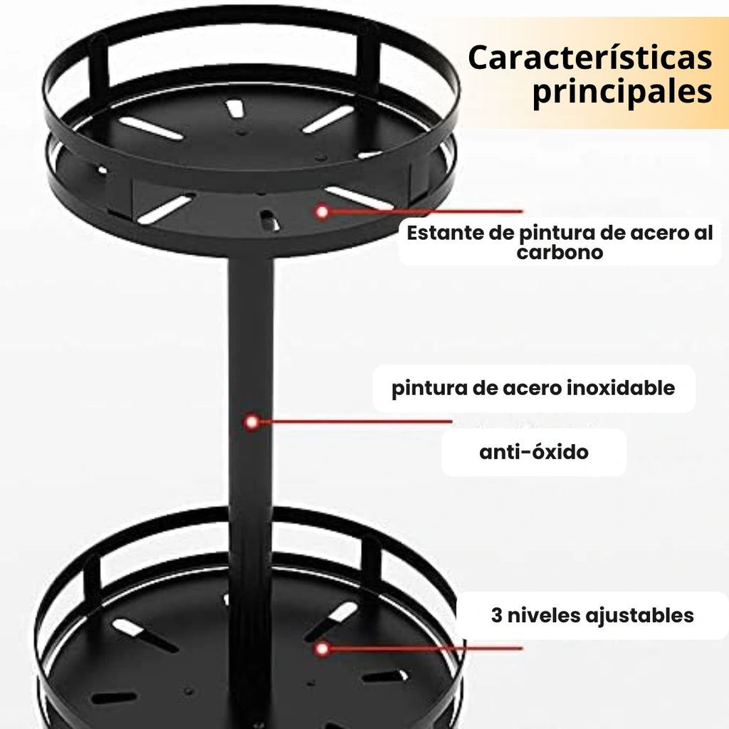 Organizador Giratorio 360 Grados 3 Niveles para Cocina Colombia