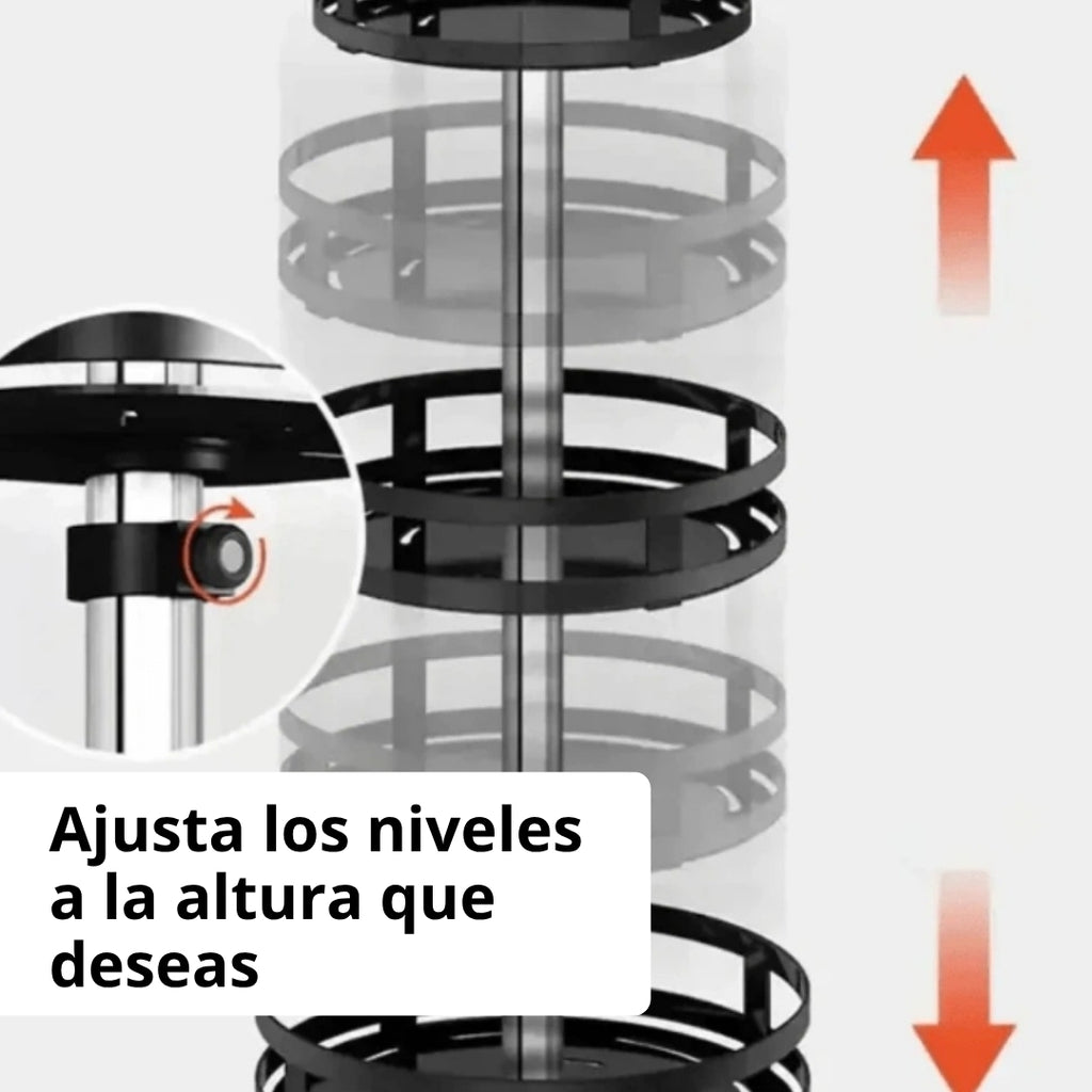 Organizador Giratorio 360 Grados 3 Niveles para Cocina Colombia