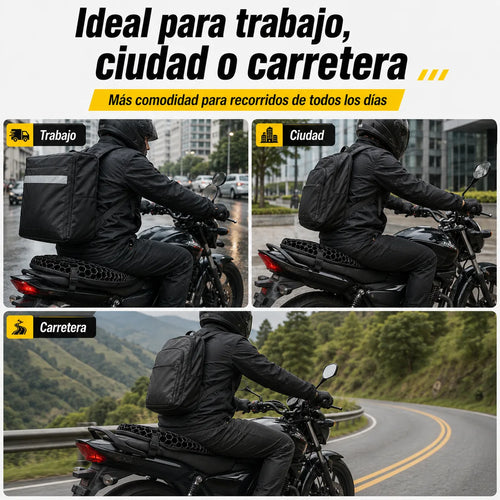 Cojín de gel para moto en trabajo ciudad y carretera