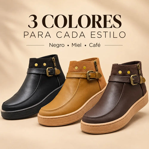 Botín casual disponible en negro miel y café