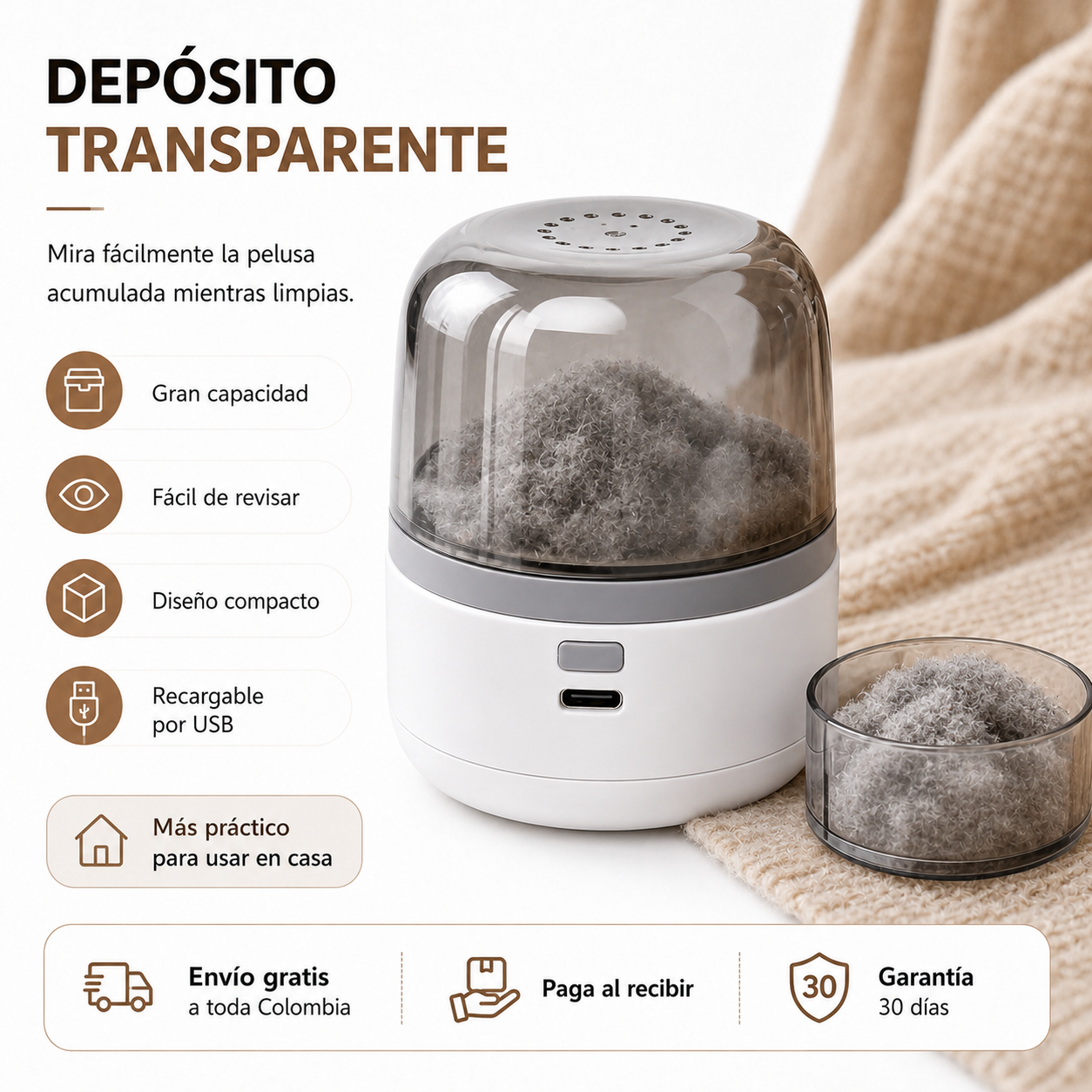 Depósito transparente de gran capacidad RenovaTex Pro